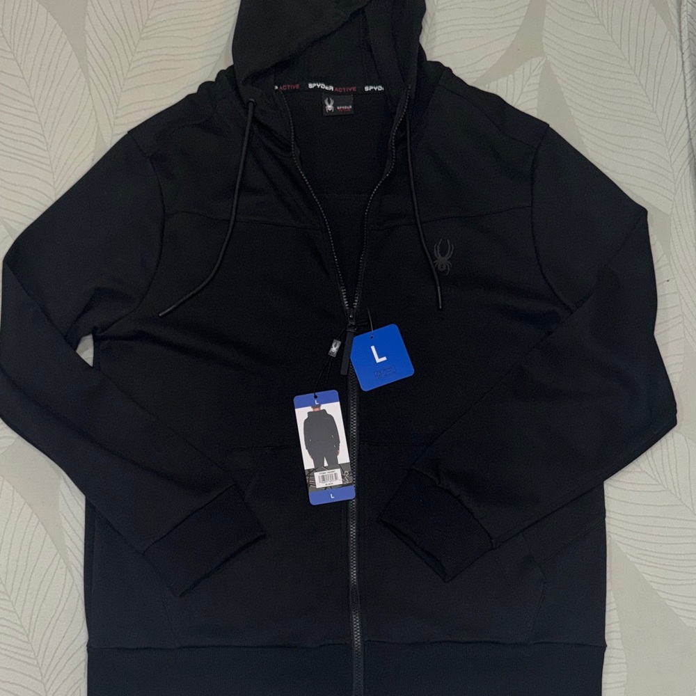 Spyder Men's Zip-Up Black Sweater